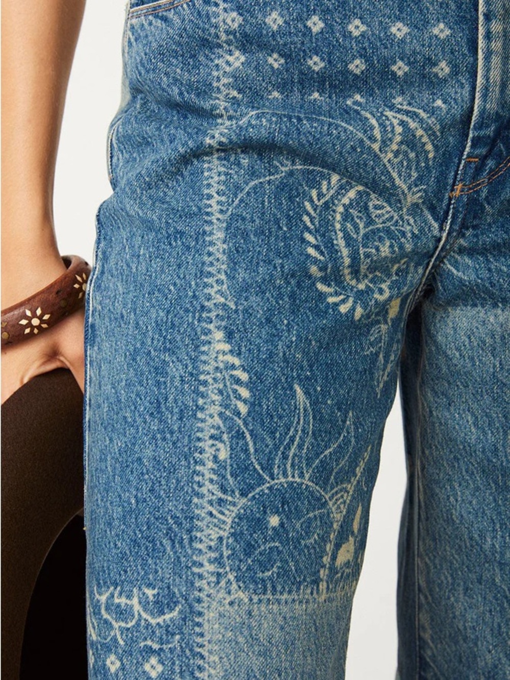 Spell Road Trip Denim Jean Bandana Small - Picture 6 of 13